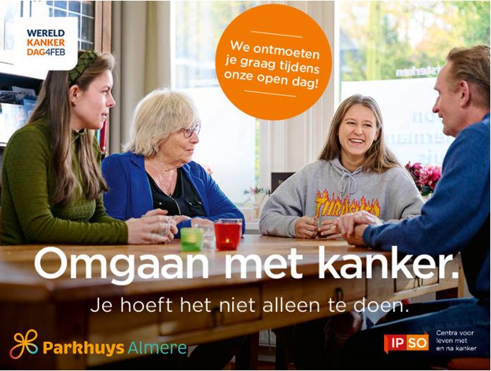 Parkhuys Almere organiseert een open dag op Wereldkankerdag – 4 februari 2024
